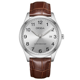 Годинник чоловічий CIVO з великими цифрами: аналоговий, водонепроникний, з датою, підсвічування, для людей з поганим зором (коричневий ремінець)