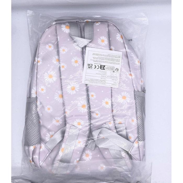 Шкільний рюкзак для дівчаток-підлітків, вінтажний рюкзак-сет, квітковий дизайн, рюкзак для ноутбука, шкільні сумки для жінок, школа, подорожі, з ланч-пакетом та пеналом 3 в 1, сірий