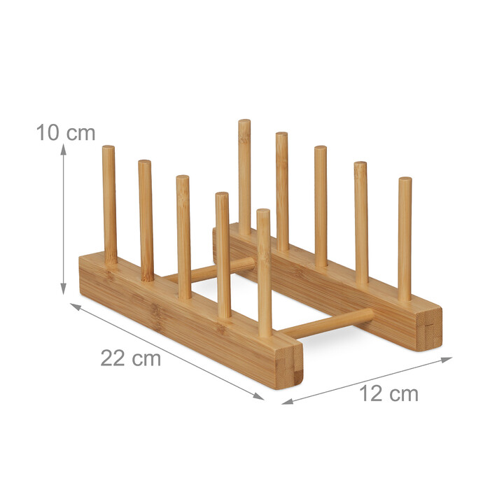 Relaxdays Waiter Stand for 4 Plates, 2-Piece Set