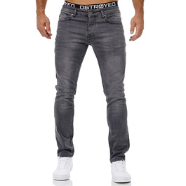 Чоловічі джинси Merish Slim Fit Stretch Denim 1512 сірі, 33W/32L