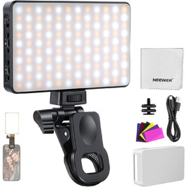 NEEWER LED світло для селфі та татуювань BL120B - сумісне з iPhone, з кліпсою, CPL фільтром, штативом та тримачем для телефону, для фото та відео