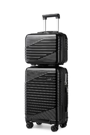 Набір валіз Sea Choice 4 шт. з жорстким корпусом: S/M/L/XL (Тролі, Чемодан, Beauty Case) з розширенням, TSA-замок, YKK блискавка, чорний