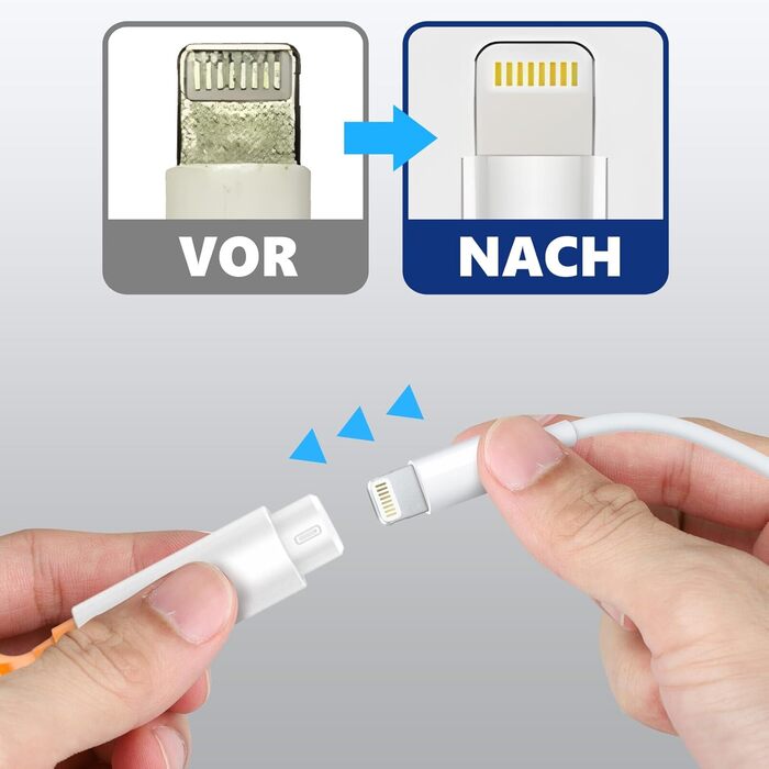 Набір для чищення iPhone та смартфонів: лінійний роз'єм, насадки для динаміків, інструменти для ремонту iPad Pro, Lightning кабель (білий)