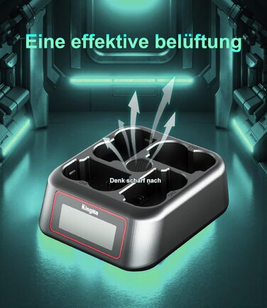 Зарядний пристрій King Ma для акумуляторів камер, 4-канальний, 45W PD, LED-дисплей, сумісний з Sony A7III/A7IV/A7RIII/A7RV/A7C/A7CII/A6700/A9/A9III/A1/ZV-E1/FX3/FX30 (NP-W235)