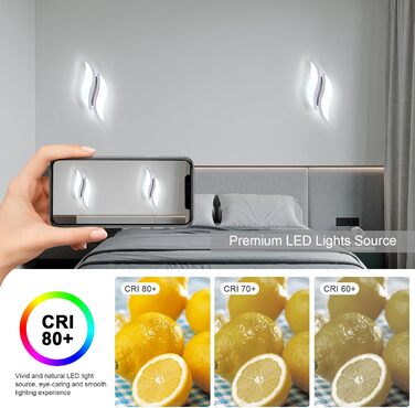 LED настінний світильник Dorlink для дому: спальня, вітальня, коридор. Сучасний дизайн Art Deco, тепле біле світло (12W)