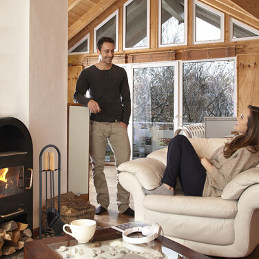 Relaxdays Fireplace Set Modern 4-Piece