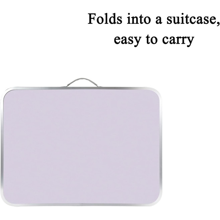 Складаний стіл 60 см: портативний, для кемпінгу, пікніка, саду, відпочинку на природі. Алюмінієвий каркас, регульована висота. Розміри: 60 x 45 x 25,9 см (Д x Ш x В). Білий