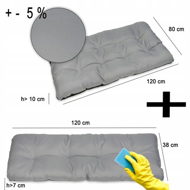 Подушка Superkissen24, 120 x 80 x 7 см, чорна