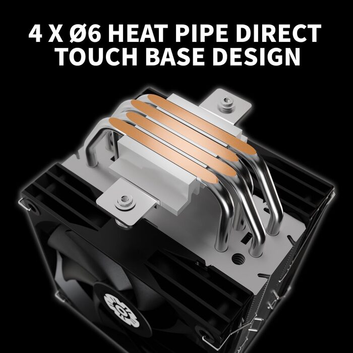 Кулер для CPU ENERMAX ETS-T41 з 2 вентиляторами 120mm PWM, гідравлічний підшипник, 4 теплові трубки, TDP 200W+, сумісний з AMD AM5/AM4 та Intel LGA1851/1700/115x