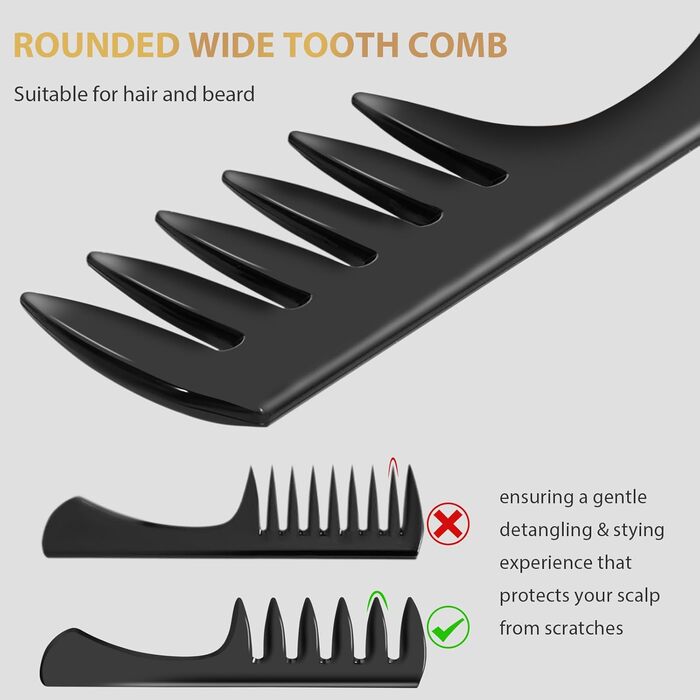 Набір для чоловічого стайлінгу Kamm,DUAIU: 7 предметів для догляду за волоссям, щітка, гребінець, текстуризація, укладання