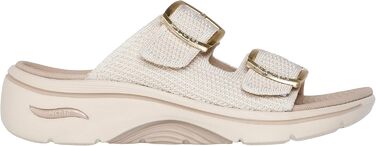 Skechers On The Go Go Walk Arch Fit 2.0 Chloe – жіночі сандалі-шльопанці 40 EU бежевого кольору