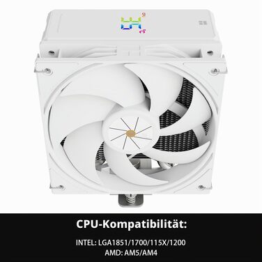 Кулер для процесора Thermalright Assassin X 120R Refined SE White, 120мм PWM, підтримка Intel LGA1700/1851/1200/115x та AMD AM4/AM5, білий