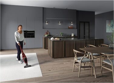 AEG QX7-1ULTAN 2in1 Cordless Vacuum Cleaner / Slim Design / Power-Soft Roller + Multi-Surface Nozzle / Hard Floors & Carpets / Up to 50 min Run Time / 21.6V / Includes Pet Hair Nozzle and Accessories / Freestanding / Red 2021 Model 21.6V With Soft Roller