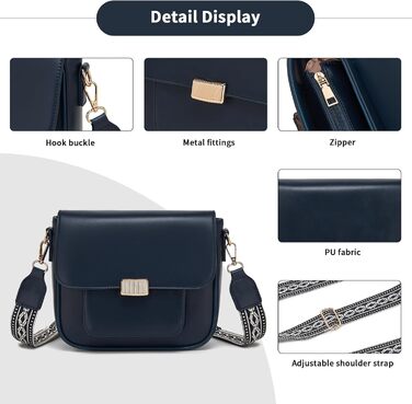 Сумка жіноча Miss Lulu середнього розміру через плече з екошкіри та замші вінтажний блакитний (2513)