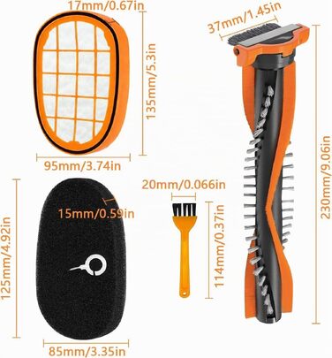 Набір фільтрів для акумуляторного пилососа Philips SpeedPro Max (4+1 шт.), помаранчевий