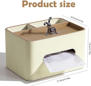Склянка для серветок з PU-шкіри з 2 відділеннями, органайзер для косметики, настільний органайзер для офісу, дому, ванної кімнати