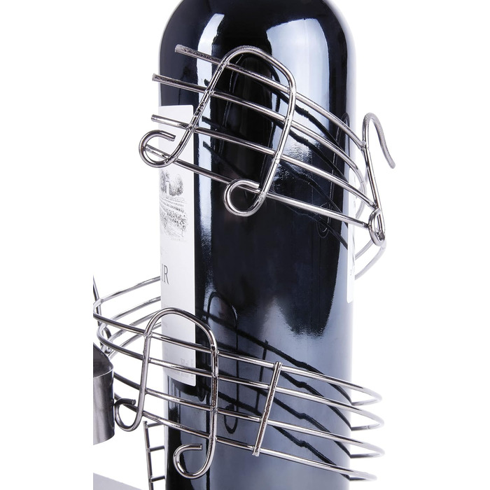 BRUBAKER Wine Bottle Holder Pianist at the Piano - Metal Bottle Stand of a Piano Player with Greeting Card for Wine Gift