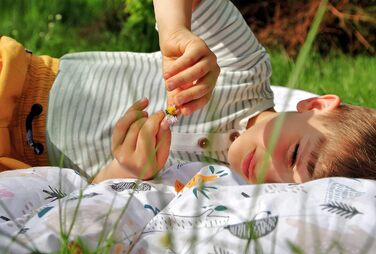 Набір постільної білизни Balbina для малюків Boho з принтом тварин (ліс) 100 x 135 см, 2 шт. (100% бавовна, застібка-блискавка)