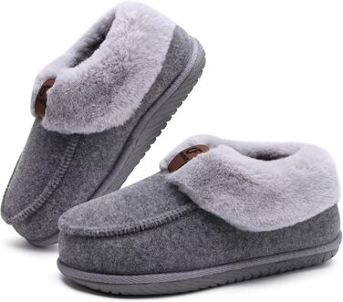 Тапочки жіночі COFACE, теплі, флісові, зимові, з рухомої підошвою, сірі (44 EU)