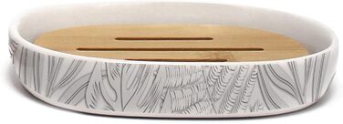 Мильниця Douceur d'Intérieur Amber з бамбука та кераміки, 12,3 x 8,3 x 2,3 см