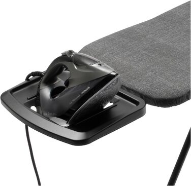 Гладильна дошка Brabantia Bügelbrett B, 124 x 38 см, Denim Black – 100% Fairtrade-бавовна, стабільна, регульована висота, з відсіком для праски