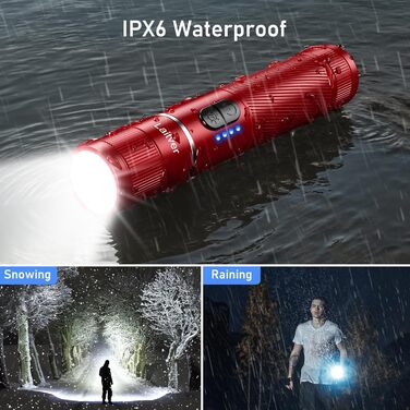 LED ліхтар UV 2-в-1, Laitver 2000L, суперяскравий, 395nm, 6 режимів, збільшення, тривалий час роботи, водостійкий, для освітлення та виявлення сечі тварин (червоний)