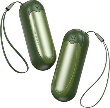 Електричні грілки для рук 2 шт. 7000mAh з 3 рівнями нагріву, портативні, з магнітним кріпленням, зимовий подарунок для жінок та чоловіків (2 шт., зелені)