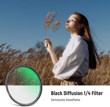 Фільтр NEEWER 52mm Black Diffusion 1/4 - ефект Nebel/Dreamy/Cinematic для відео та портретної зйомки