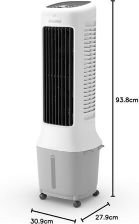 Вентилятор Olimpia Splendid Peler Tower - охолоджувач з таймером, 300 м³/год, 65 Вт, білий (10 л)