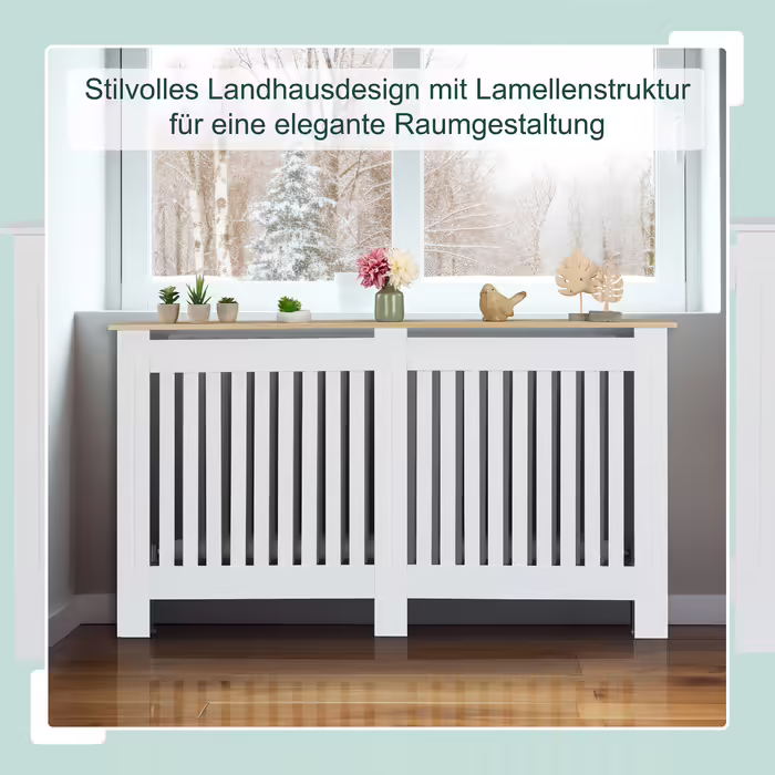 Relaxdays Radiator Cover with Slats