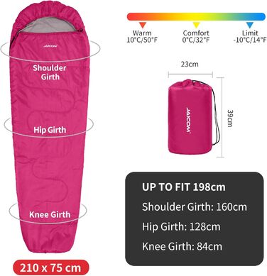 Спальний мішок 3-4 сезони Ultraleicht Mumienschlafsack (800г/1600г) для дорослих - Outdoor, кемпінг, трекінг, відпочинок в приміщенні (Rose-4 сезони)