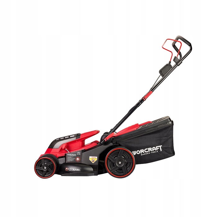 Акумуляторна безщіткова газонокосарка Worcraft 40V з травозбірником 45 л
