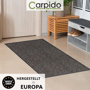 Килимок для дому Carpido 40x60 см - швидковисихаючий, антиковзаючий, для входу, сірий (2 шт.)