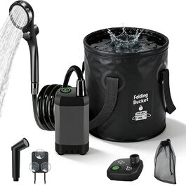 Душ кемпінговий з акумулятором Camping Dusche Set 2026, 5 літрів, 4 режими, для подорожей та кемпінгу
