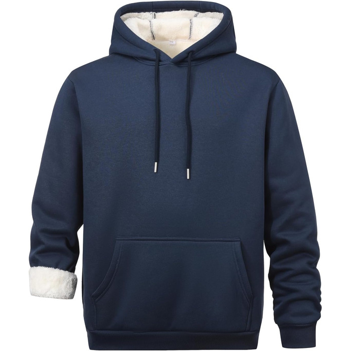 Чоловічий теплий худі з капюшоном (синій, L)