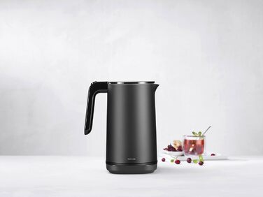 ZWILLING ENFINIGY Water Kettle Pro with Temperature Setting, Stainless Steel Scale Filter & Keep-Warm Function, 1850 Watts, 1.5 Liters, Black