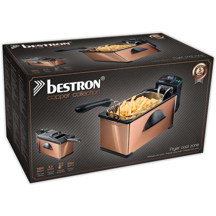 Bestron Oil Fryer with Cold Zone Technology