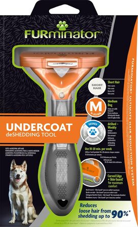 FURminator для собак середнього розміру з короткою шерстю: щітка для видалення підшерстка (Версія 2.0)