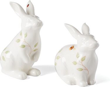 Lenox 893456 Butterfly Meadow Bunny Salt & Pepper Shakers, Porcelain, Multicolor