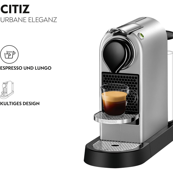 Кавомашина Krups Nespresso XN741B Citiz, еспресо, автоматична, 1 л, 1260 Вт, срібляста