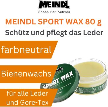 Meindl Leder MegaPack: Sportwax + Impregnator + Leather Brush, Leather Care Shoe Care for all Leather Shoes