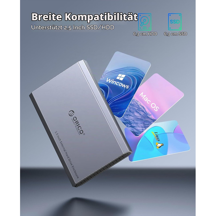 Зовнішній корпус для HDD/SSD ORICO 2.5