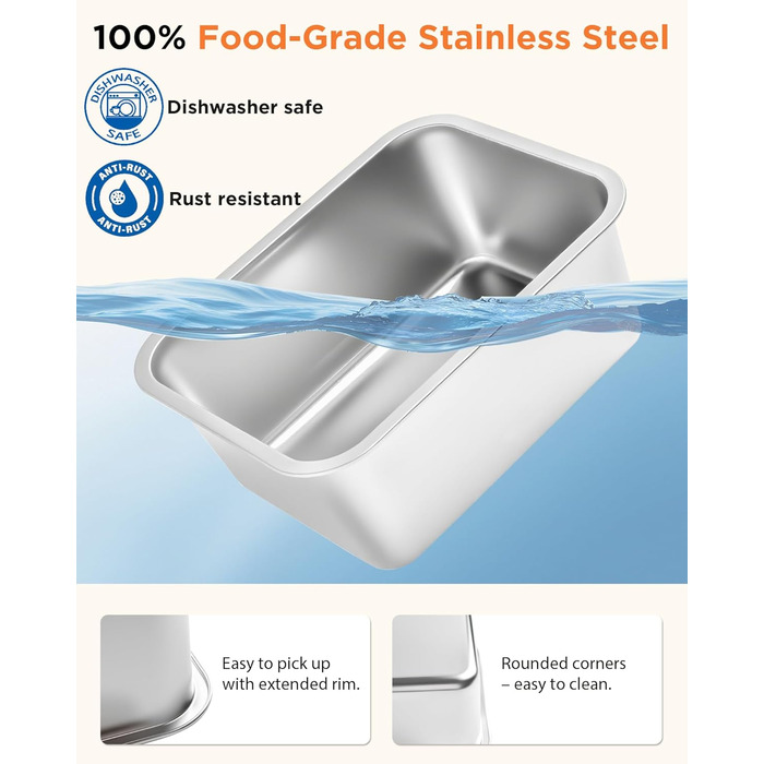 Підвищені годівниці для собак великих та гігантських порід, 2 шт., об'єм 10 л води та 4,5 л корму, 6 регульованих по висоті підставок, миски з нержавіючої сталі для великих собак, зняття навантаження на суглоби, легкі