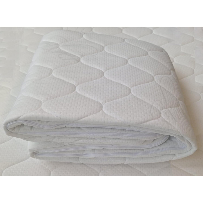 Mattress cover 180 x 200 cm. Quilted mattress protector with zipper. Various thicknesses (180 x 200 x 4 cm)