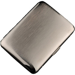 Елегантне металеве тютюноприладдя для 16 сигарет з подарунковою коробкою, срібного кольору