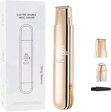 Електричний чоловічий та жіночий стайлер 2-в-1 з двома головками: для гоління та тример для бікіні. Вологостійкий, для обличчя, ніг, рук та під пахв.