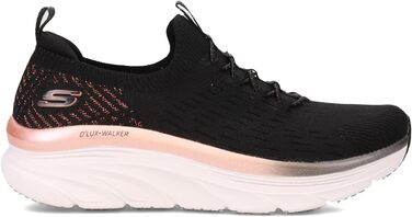 Кросівки Skechers D'lux Walker Let It Glow жіночі, чорні з рожево-золотою окантовкою, 39 EU