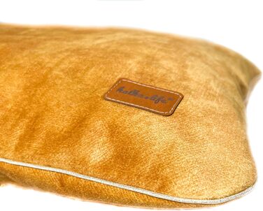 М'який лежак для собак та котів: жовтий, 60x40 см, міцний та комфортний