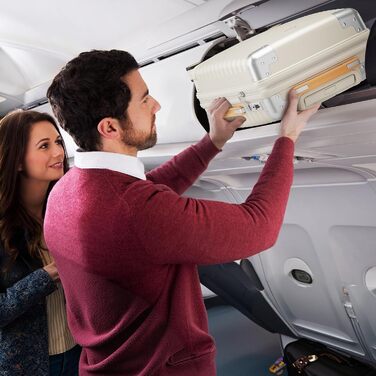 Набір валіз Joyway 3 шт. з жорстким корпусом, легкий PP, рожеве золото, з TSA замком та 4 колесами (20'+24'+28')