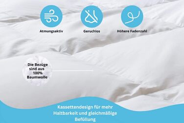 Down Comforter Winter Blanket Extra Warm Down Blanket Down Quilted Blanket Goose Down 100% Natural, Öko-Tex Certified - 135x200 1600gr. 135x200 1600.0 grams